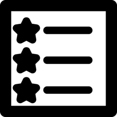 Favorites List Svg Line Art, Free Vectors File
